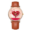 Love Tree Background Belt Casual Wrist Watch