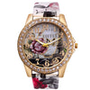 Bracelet Watch Korean Retro Rose Pattern Ladies Watch