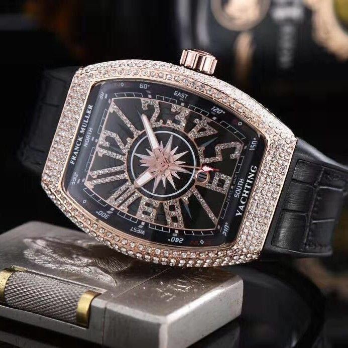 Bucket belt with diamond starry star watch