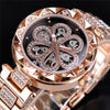 Forsining Mechanical Automatic Ladies Watches Top Brand Luxury Rhinestone Female Wrist Watches Rose Gold Stainless Steel Clock