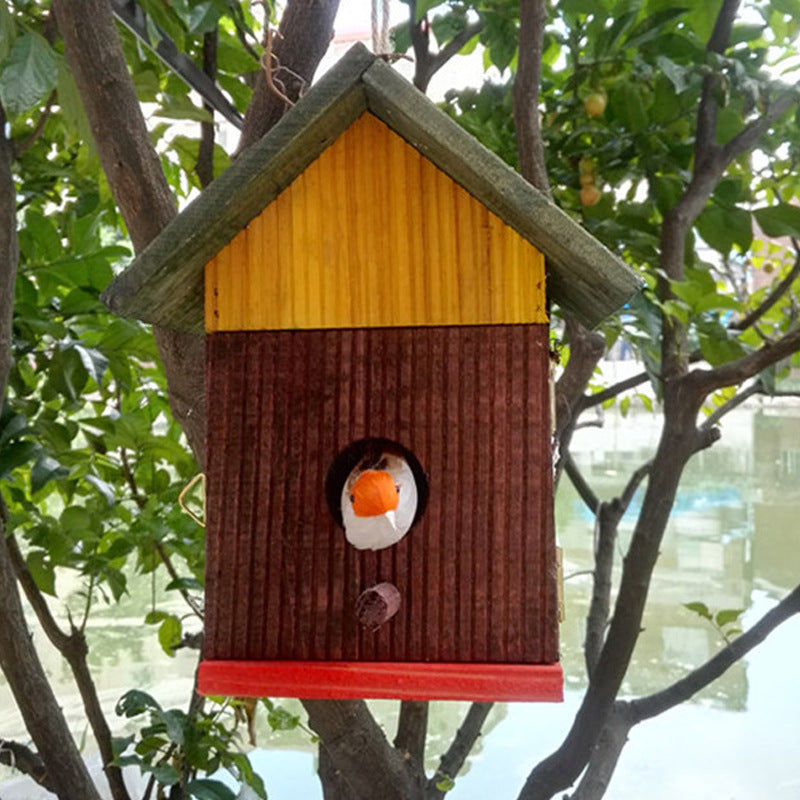 Creative Handmade Wooden BirdHouse Bird Nest Bird Feeder