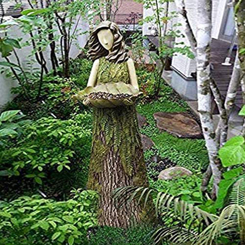 Sherwood Fern Fairy Statuary Sherwood Fern Fairy Statuary Resin Bird Feeder