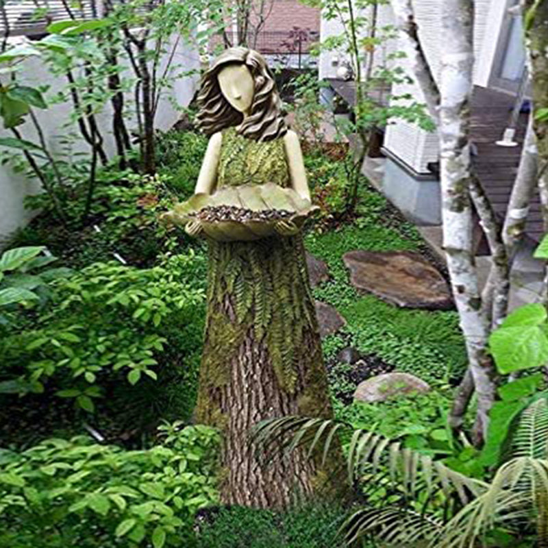 Sherwood Fern Fairy Statuary Sherwood Fern Fairy Statuary Resin Bird Feeder