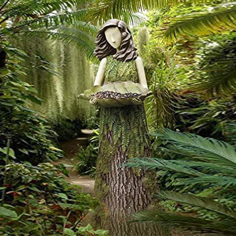 Sherwood Fern Fairy Statuary Sherwood Fern Fairy Statuary Resin Bird Feeder