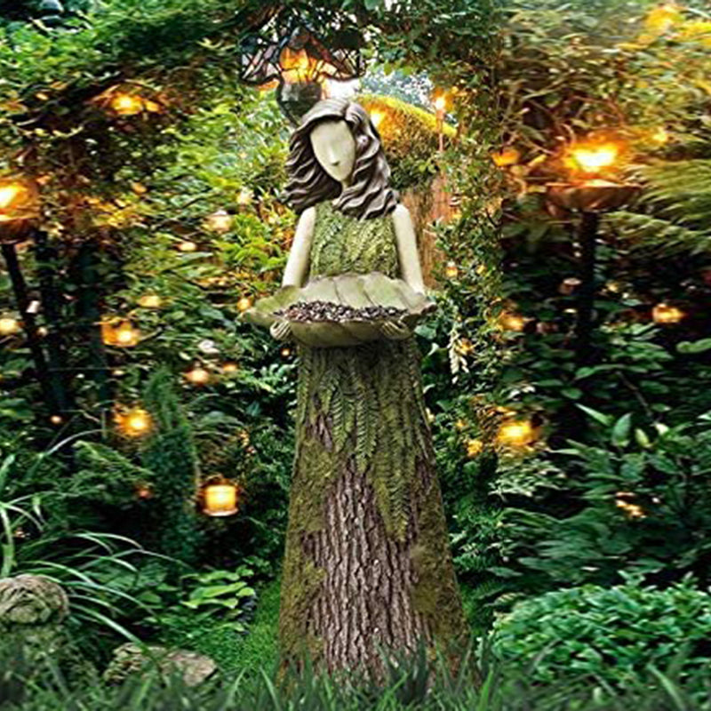 Sherwood Fern Fairy Statuary Sherwood Fern Fairy Statuary Resin Bird Feeder