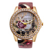 Bracelet Watch Korean Retro Rose Pattern Ladies Watch