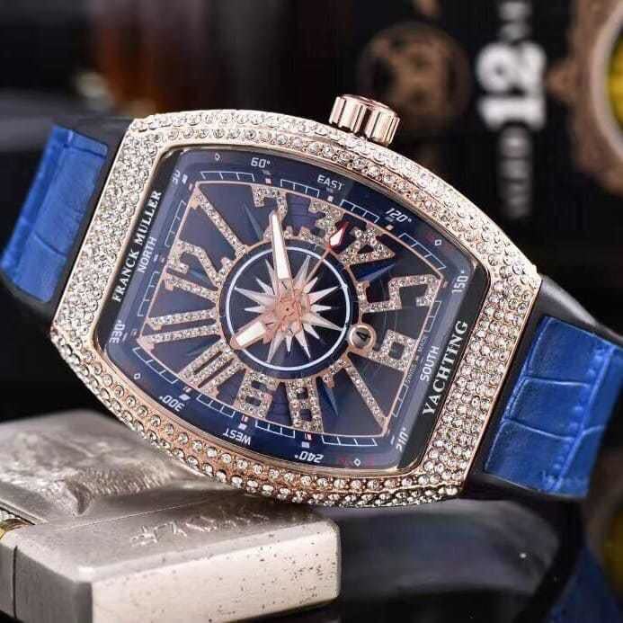 Bucket belt with diamond starry star watch