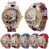 Bracelet Watch Korean Retro Rose Pattern Ladies Watch