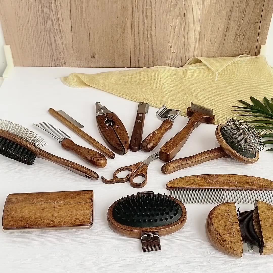 Pet Comb Solid Wood Antique Hair Removing Products