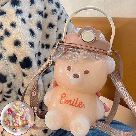 Kawaii Bear Water Bottle for Kids