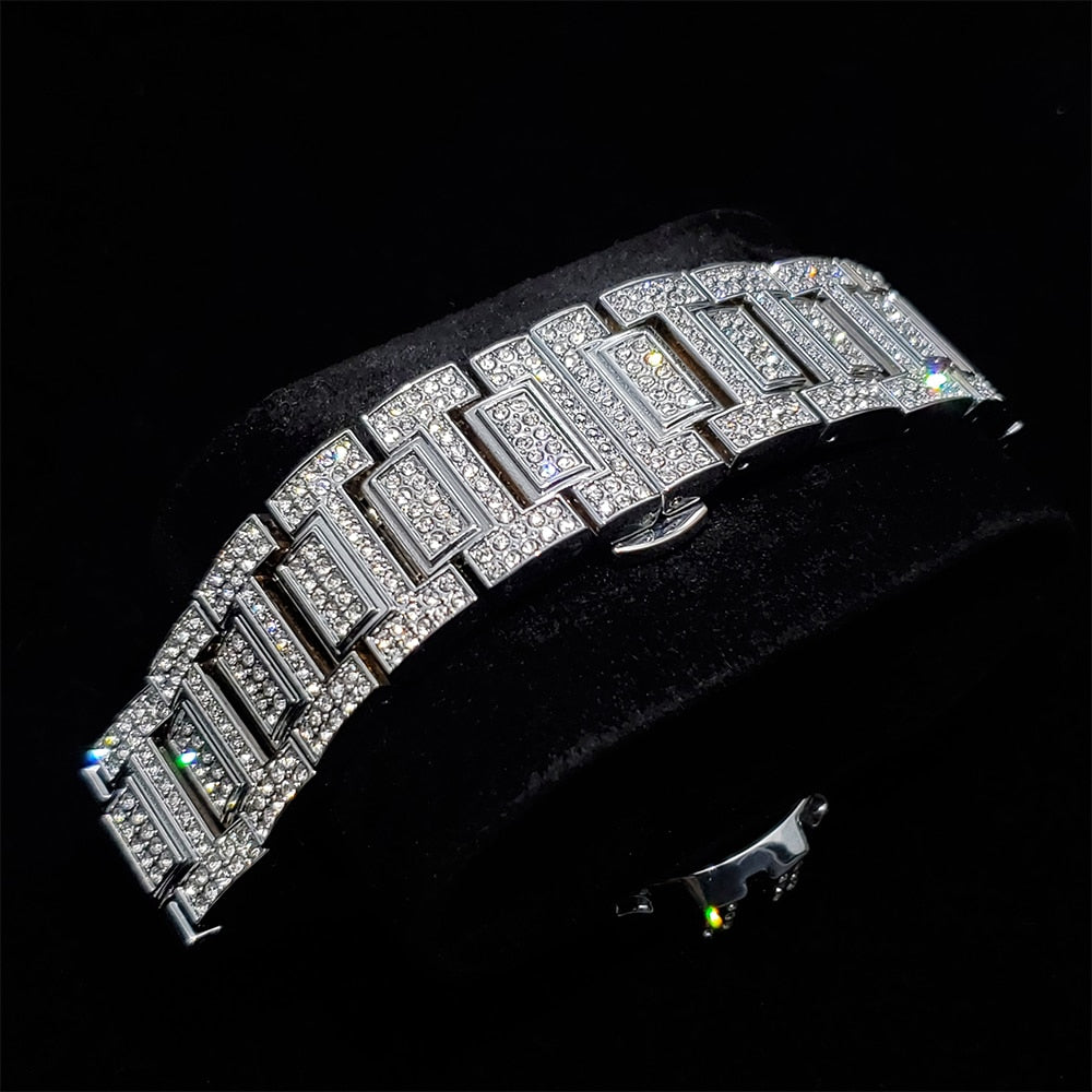 Digital Diamond Quartz Wristwatches