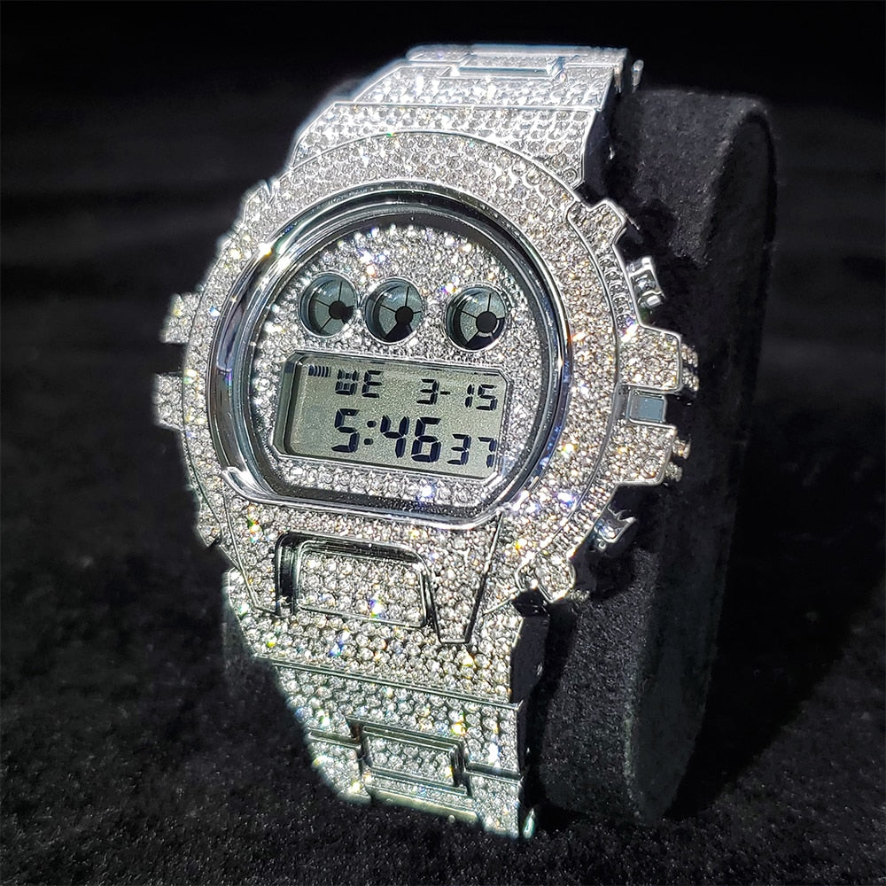 Digital Diamond Quartz Wristwatches