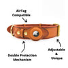 Genuine Leather Airtag Heavy Duty Dog Collar